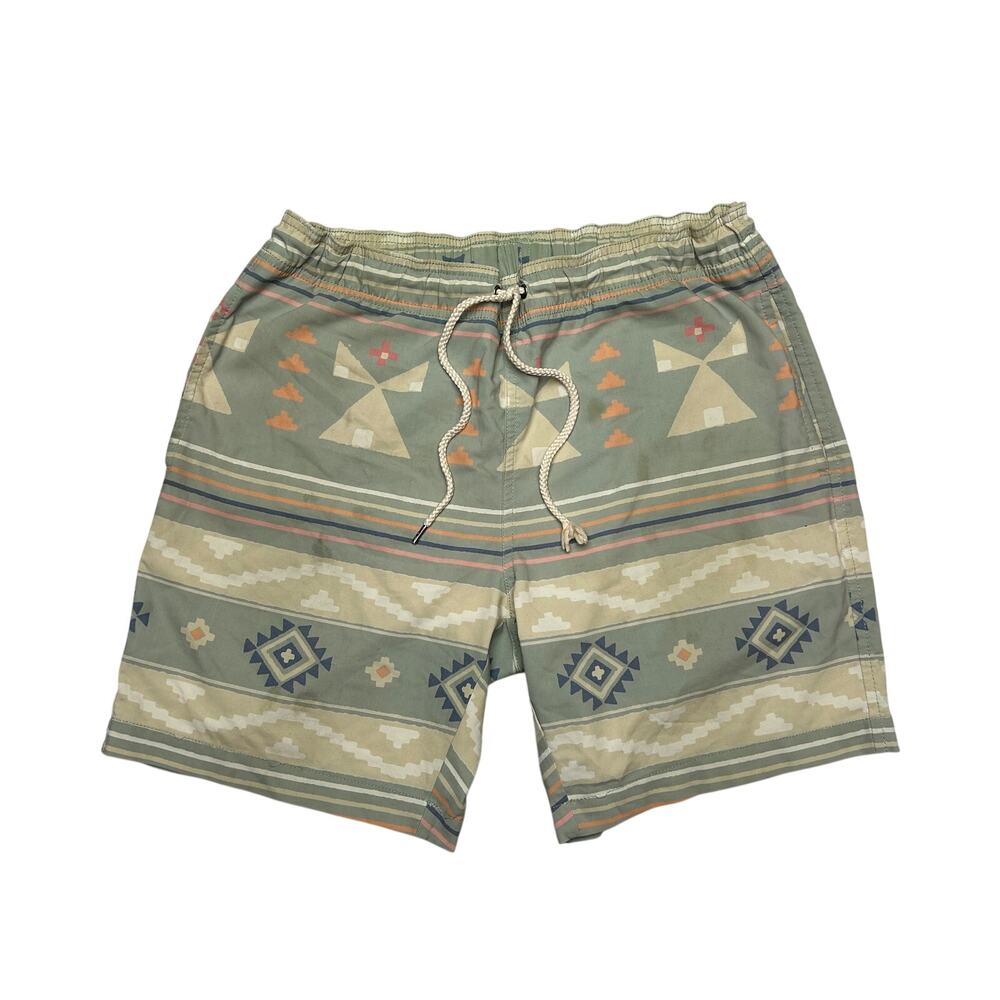 Faherty Beacon Trunk in Center Lodge Men's Medium 7" Swim Shorts Beach Casual